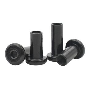 M3 M4 M5 M6 M8 Black 304 Stainless Steel Hex Socket Hexagon Large Flat Head Rivet Connector Insert Joint Sleeve Cap Nut(18mm,M6 (8pcs)) in Saudi Arabia
