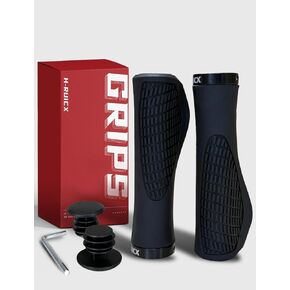 Bicycle Handlebar Grips, Black Rubber, 22.2mm Diameter, Non-Slip Ergonomic Design, 5.28 Inch Length, Bike Grips, Universal Mountain Bike,MTB, BMX, Road Bike Compatible in Saudi Arabia