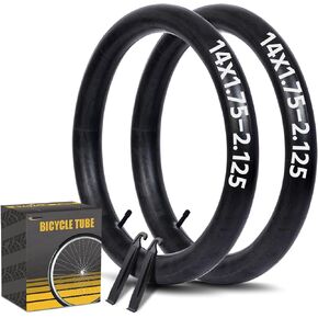 2 حزمة أنبوب دراجة 14 بوصة AV32mm Schrader Valve، أنبوب داخلي للدراجة مع رافعتين للإطارات تناسب 14 × 1.75/1.9/1.95/2.0/2.1/2.125، أنبوب داخلي مطاطي بوتيل للأطفال/الجبل/دراجة MTB in Kuwait