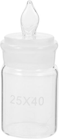 زجاجة وزن زجاجية من NUOBESTY مقاس 25 × 40 مم علبة وزن مختبر كيميائي صغير مع غطاء لقياس السائل الدقيق وتخزين العينات in Kuwait