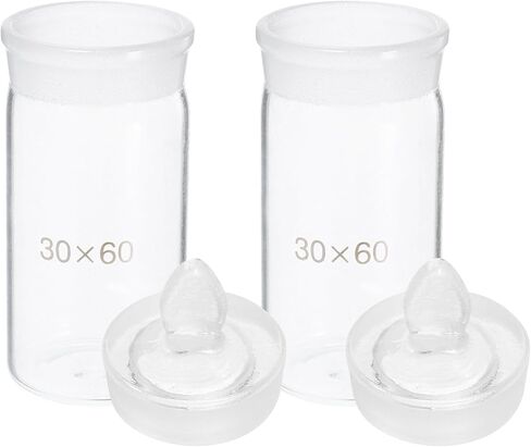 2 قطعة 30x60 مللي متر الزجاج مختبر وزن الزجاجات عالية الشكل وزن الجرار المحمولة أصحاب التجربة الصغيرة لقياس السائل في المختبرات in Kuwait