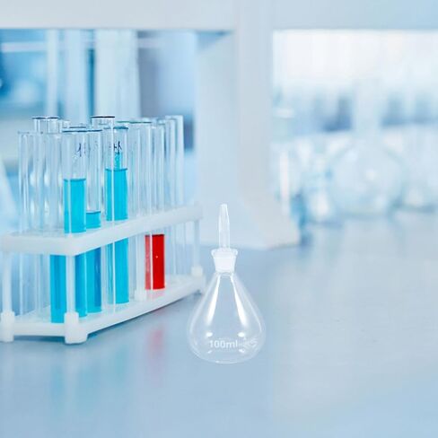 زجاجة بيكنوميتر زجاجية للمختبر 100 مل زجاجة تخزين الكاشف مع سدادة زجاجية لتخزين السائل لاستخدام المختبر العلمي in Kuwait