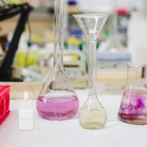 INOOMP زجاجة وزن حامل أدوات زجاجية 25x40 مللي متر جرة تخزين مختبرية للقياس الدقيق وأخذ العينات في التجارب العلمية in Kuwait