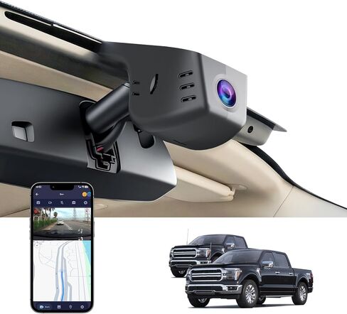 كاميرا داش 4K لسيارة Ford F150 2018-2025 F250/F350 Super Duty 2020-2025 XLT King Ranch Lariat Raptor Tremor Limited Platinum (موديل A)، طراز OEM، بطاقة 64 جيجابايت in Kuwait