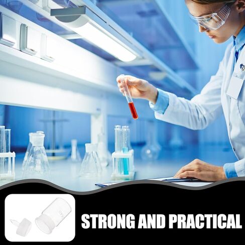 زجاجة وزن زجاجية للمختبرات مقاس 25 × 40 مم مع غطاء، زجاجة عينات للمختبرات العلمية، وعاء زجاجي قوي للوزن الدقيق وتخزين العينات in Kuwait