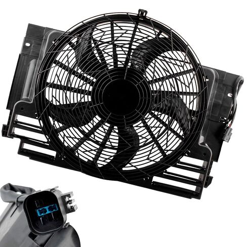 621-213 A/C التيار المتناوب المبرد المكثف مروحة التبريد انتهازي الجمعية لسيارات BMW X5 E53 الرياضة فائدة 2000 2001 2002 2003 2004 2005 2006, 64546921381 64546921940 BM3020102 in Kuwait