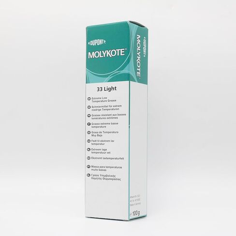 Molykote 33 Light 100g شحم تشحيم 33L شحم ذو درجة حرارة منخفضة للغاية تحميل خفيف من المعدن إلى المعدن من المعدن إلى البلاستيك لتزييت محامل الكابلات الكهربائية باللون الأبيض الفاتح in Kuwait