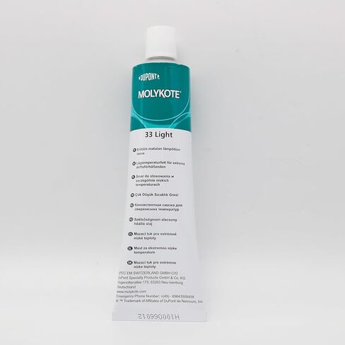 Molykote 33 Light 100g شحم تشحيم 33L شحم ذو درجة حرارة منخفضة للغاية تحميل خفيف من المعدن إلى المعدن من المعدن إلى البلاستيك لتزييت محامل الكابلات الكهربائية باللون الأبيض الفاتح in Kuwait
