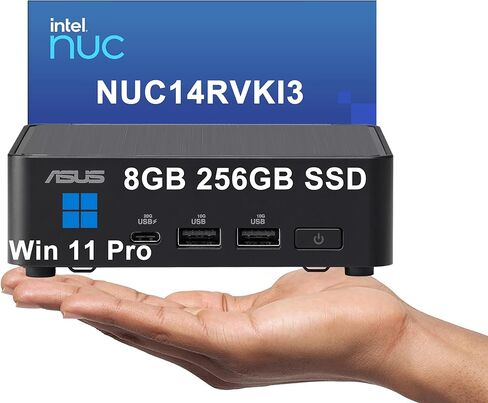 2025 Intel NUC 13 Pro Mini PC، ASUS NUC (Intel 12-Core i7-1360P، ذاكرة الوصول العشوائي 32 جيجابايت، 1 تيرابايت SSD) كمبيوتر سطح المكتب للأعمال، يدعم شاشة 4 × 8K، 2x Thunderbolt 4، Wi-Fi 6E، RJ45، Win 11 Pro، NUC13ANHI7 in Kuwait