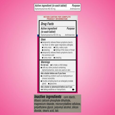 Dye-Free Allergy Relief 25 mg, 100ct Tablets (Pack of 2) in Saudi Arabia