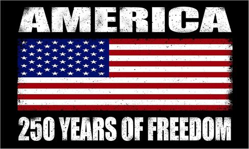 250th Anniversary USA Flag Sticker Bumper Car Decal Patriotic American United States 1776-2026 250 Years Black in Saudi Arabia