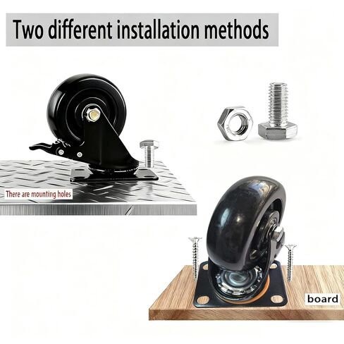 4-inch Heavy-Duty Industrial Swivel casters with Brakes, Set of 4 Secure Locks, 1600 lbs Load Capacity, Industrial Flat Wheels for Furniture, carts, Tables, workbenches in Saudi Arabia