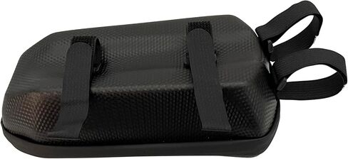 حقيبة سكوتر توازن السيارة وحقيبة أمامية مقاومة للماء بسعة 4.2 كيو تي، حقيبة مقود الدراجة الأمامية، مصنوعة من الجلد ومادة EVA، أسود in Kuwait