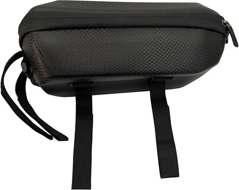 حقيبة سكوتر توازن السيارة وحقيبة أمامية مقاومة للماء بسعة 4.2 كيو تي، حقيبة مقود الدراجة الأمامية، مصنوعة من الجلد ومادة EVA، أسود in Kuwait