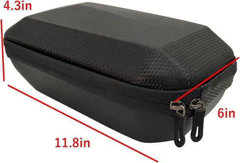 حقيبة سكوتر توازن السيارة وحقيبة أمامية مقاومة للماء بسعة 4.2 كيو تي، حقيبة مقود الدراجة الأمامية، مصنوعة من الجلد ومادة EVA، أسود in Kuwait