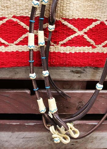 CHALLENGER Horse Western Tack Leather Rawhide Romal Reins 66RT43TR in Saudi Arabia