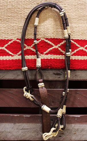 CHALLENGER Horse Western Tack Leather Rawhide Romal Reins 66RT43TR in Saudi Arabia