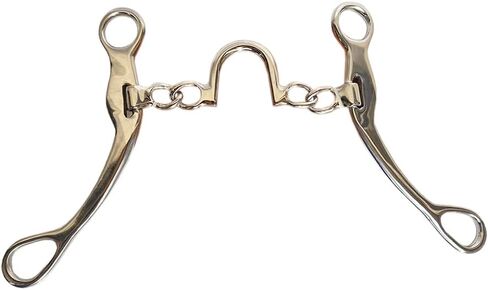 HILASON Medium Shank Chain Correction Bit with Stainless Steel | Horse Bits Western Walking Training Equine for Horses in Saudi Arabia