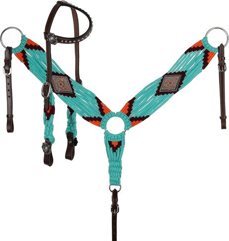 Showman Sunflare Spirit Mohair Single Ear Headstall & Breast Collar Set in Saudi Arabia