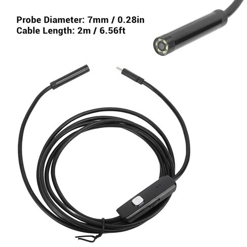 منظار USB BAFOVY 7 مم، كاميرا فحص بوريسكوب مع كابل USB MicroUSB من النوع C 2 ميجابكسل HD 2 متر لانسداد خط الأنابيب الداخلي الميكانيكي in Kuwait