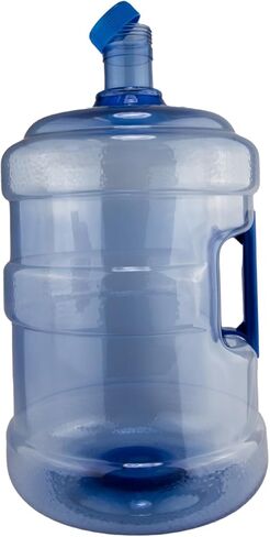 New Wave Enviro BPA Free PET Bottle, 5-Gallon Capacity, Screw Top, Designed for Durability with Integrated Handle, Blue Color in Kuwait