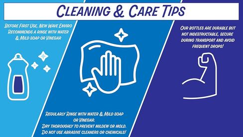 New Wave Enviro BPA Free PET Bottle, 5-Gallon Capacity, Screw Top, Designed for Durability with Integrated Handle, Blue Color in Kuwait