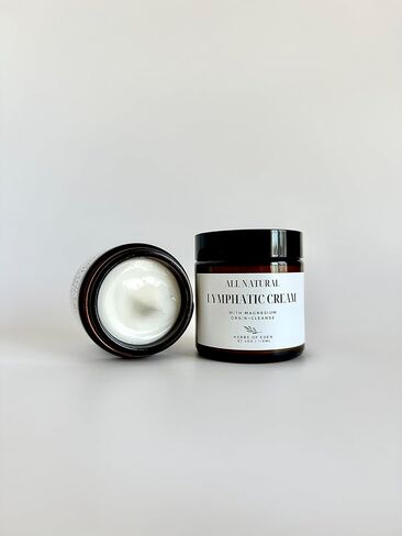 Organic Lymphatic Massage Cream with Magnesium – Natural Topical Cream | Stimulate Lymph Fluid | Family Owned, Made in USA in Saudi Arabia
