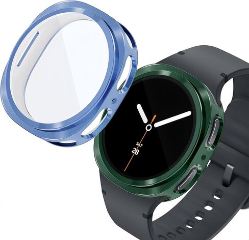 Wugongyan 2-Pack Watch Screen Protector Case for Samsung Galaxy Watch 8 40mm,Flexible Soft TPU All-Around Protective Cover for Galaxy Watch 8 Accessories(Blue+Dark Green) in Saudi Arabia