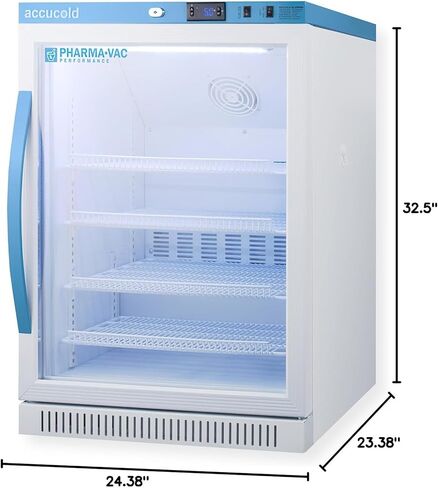 Accucold ARG6PV456 6 Cu.Ft. ADA Height Vaccine Refrigerator, Certified to NSF/ANSI 456 Vaccine Storage Standard; Automatic Defrost; Interior Light; Open Door Alarm; Password Protection in Saudi Arabia