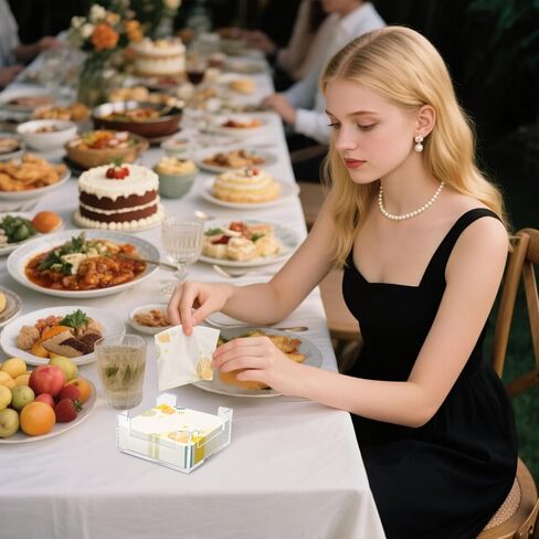 حامل مناديل أكريليك، حامل مناديل مربعة شفافة مقاس 5x5 بوصة للطاولة، والحفلات، والمطبخ، والبار، والمطعم، والحمام، وموزع مناديل مزخرف حديث، وعلبة ورق للحمام in Kuwait