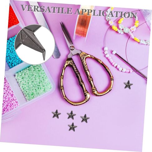 SHINEOFI 1 Set Star Shape Studs: Five-Pointed Studs with Storage Box & Awl for DIY Crafts – Decorative Metal Rivets for Clothing Shoes Handbags in Saudi Arabia