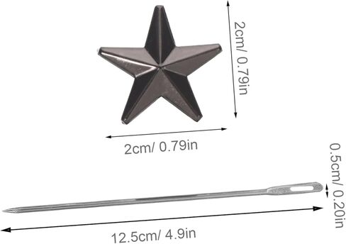 SHINEOFI 1 Set Star Shape Studs: Five-Pointed Studs with Storage Box & Awl for DIY Crafts – Decorative Metal Rivets for Clothing Shoes Handbags in Saudi Arabia