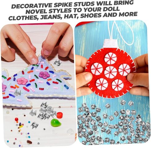 jojofuny Square Decorative Claw Studs for DIY Craft 1000Pcs Metal Spike Rivets for Clothing Hats and Bags Mini Claw Nails for Dressmaking and Home Decor in Saudi Arabia