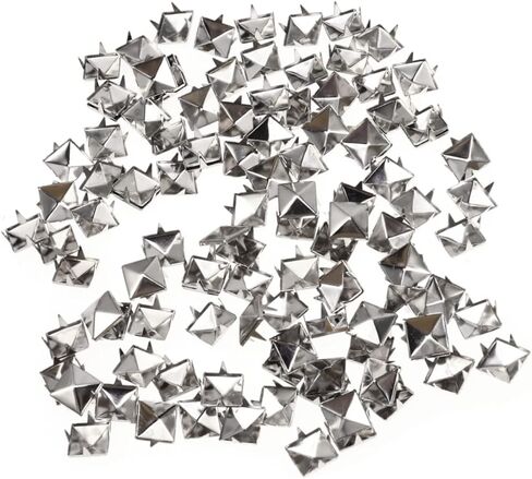 Veemoon 400Pcs Four Jaw Square Rivets Silver Metal DIY Studs for Crafts Clothing Shoes Bags and Accessories for Unique Designs and in Saudi Arabia