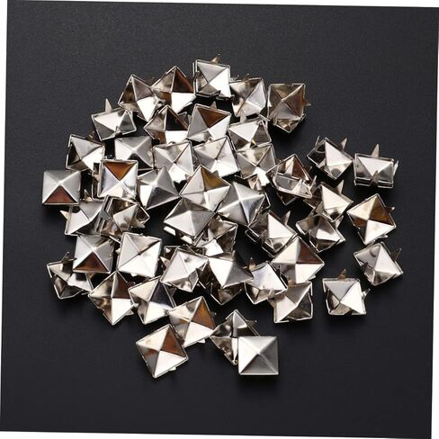 Veemoon 400Pcs Four Jaw Square Rivets Silver Metal DIY Studs for Crafts Clothing Shoes Bags and Accessories for Unique Designs and in Saudi Arabia