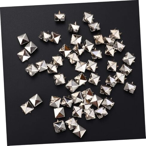 Veemoon 400Pcs Four Jaw Square Rivets Silver Metal DIY Studs for Crafts Clothing Shoes Bags and Accessories for Unique Designs and in Saudi Arabia
