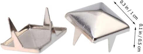 Veemoon 400Pcs Four Jaw Square Rivets Silver Metal DIY Studs for Crafts Clothing Shoes Bags and Accessories for Unique Designs and in Saudi Arabia
