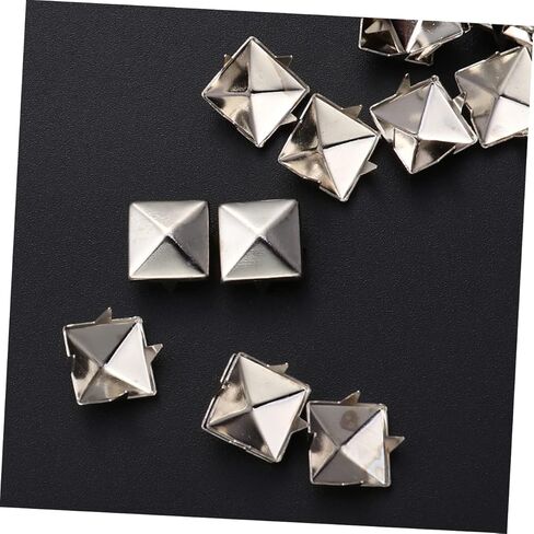 Veemoon 400Pcs Four Jaw Square Rivets Silver Metal DIY Studs for Crafts Clothing Shoes Bags and Accessories for Unique Designs and in Saudi Arabia