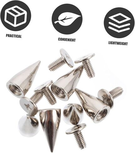 DECHOUS 1Set Punk Spike Studs DIY Clothing Accessories Alloy Screwback Rivets for Coats Shoes Belts Bags Easy Installation for Craft Projects in Saudi Arabia