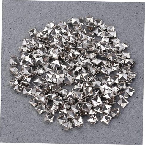 FOMIYES 200pcs Silver Square Rivet Metal Studs for DIY Punk Clothing Accessories 10mm Spikes for Shoes Belts and Craft Projects in Saudi Arabia
