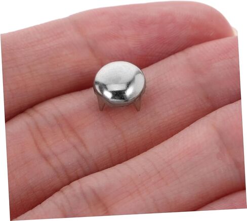 Angoily 100Pcs Silver Round Rivets for DIY Clothing Bags Shoes Durable Prong Studs for Punk Rock Craft Projects Easy to Use Versatile Decoration Supplies in Saudi Arabia