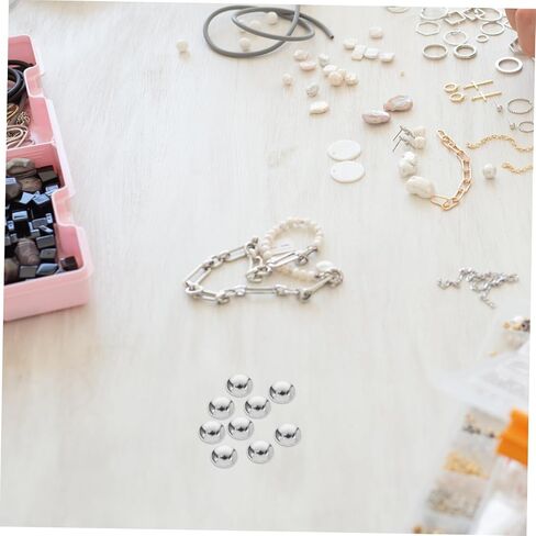 Angoily 100Pcs Silver Round Rivets for DIY Clothing Bags Shoes Durable Prong Studs for Punk Rock Craft Projects Easy to Use Versatile Decoration Supplies in Saudi Arabia