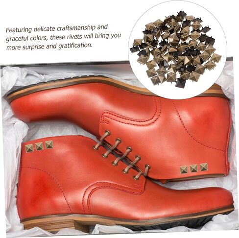 Angoily 100Pcs Decorative Claw Studs Rivets Rivets for Clothing Bags Shoes Antique DIY Craft Supplies Durable Scratch Resistant in Saudi Arabia