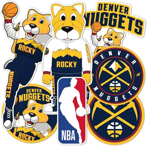 ملصق من الفينيل مطبوع عليه Desert Cactus Denver Nuggets NBA مرخص رسميًا وزجاجة مياه للكمبيوتر المحمول ودفتر قصاصات السيارة (النوع 2-التميمة) in Saudi Arabia