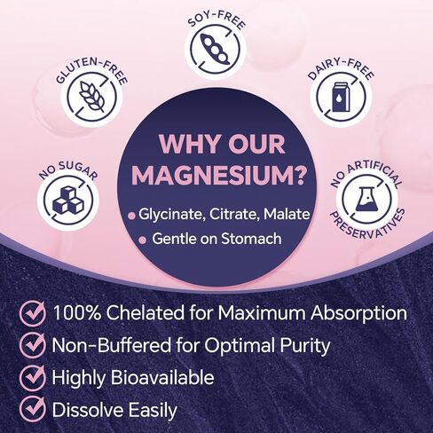 ZEBORA Magnesium Powder for Sleep, Chelated Magnesium Complex Supplement with Glycinate, Citrate and Malate, Unflavored Drink Mix with Electrolytes for Muscle & Brain Health, Vegan, Non-GMO, 10.58oz in Kuwait