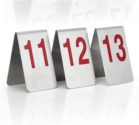 أرقام الطاولة، أرقام الطاولة، نمط الخيمة من الفولاذ المقاوم للصدأ 8x8x12 سم 3.1x3.1x4.7 بوصة (81-90) in Kuwait