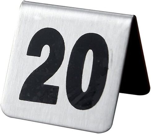 أرقام الطاولة، علامة رقم الطاولة على شكل خيمة من الفولاذ المقاوم للصدأ باللون الأسود المعدني 5 × 5 × 5 سم 2 × 2 × 2 بوصة مجموعات متعددة (71-80) in Kuwait
