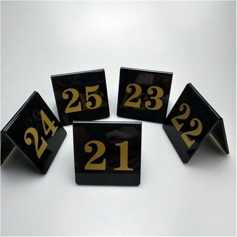 أرقام الطاولة، أرقام الطاولة، نمط خيمة أكريليك، أسود 3.1 × 3..1 بوصة، خيارات متعددة (91-100) in Kuwait