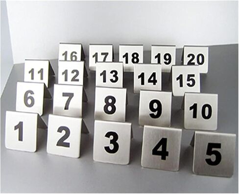 أرقام الطاولة، مجموعة أرقام الطاولة من الفولاذ المقاوم للصدأ، نمط الخيمة 5x5x5 سم 2x2x2 بوصة (45667) in Kuwait