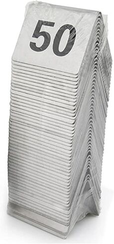 أرقام الطاولة، أرقام طاولة جانبية مزدوجة على شكل خيمة من الفولاذ المقاوم للصدأ 2 × 1.6 × 1.6 بوصة (1-50) in Kuwait